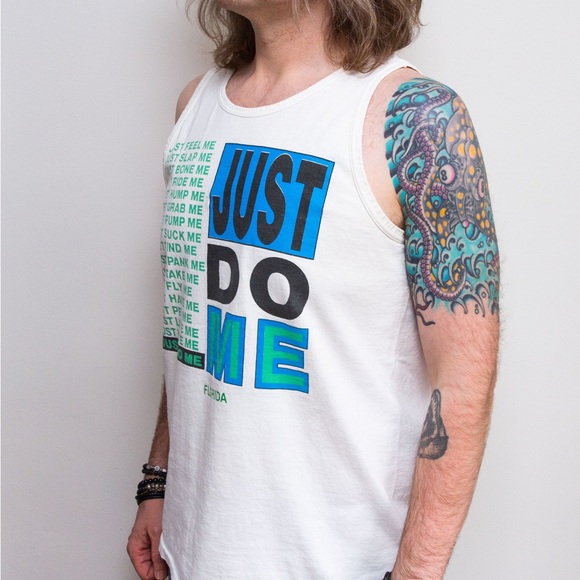 Vintage Florida “Just Do Me” Sex Pride Tank top shirt- Floribama Party Club sz L - Picture 2 of 6